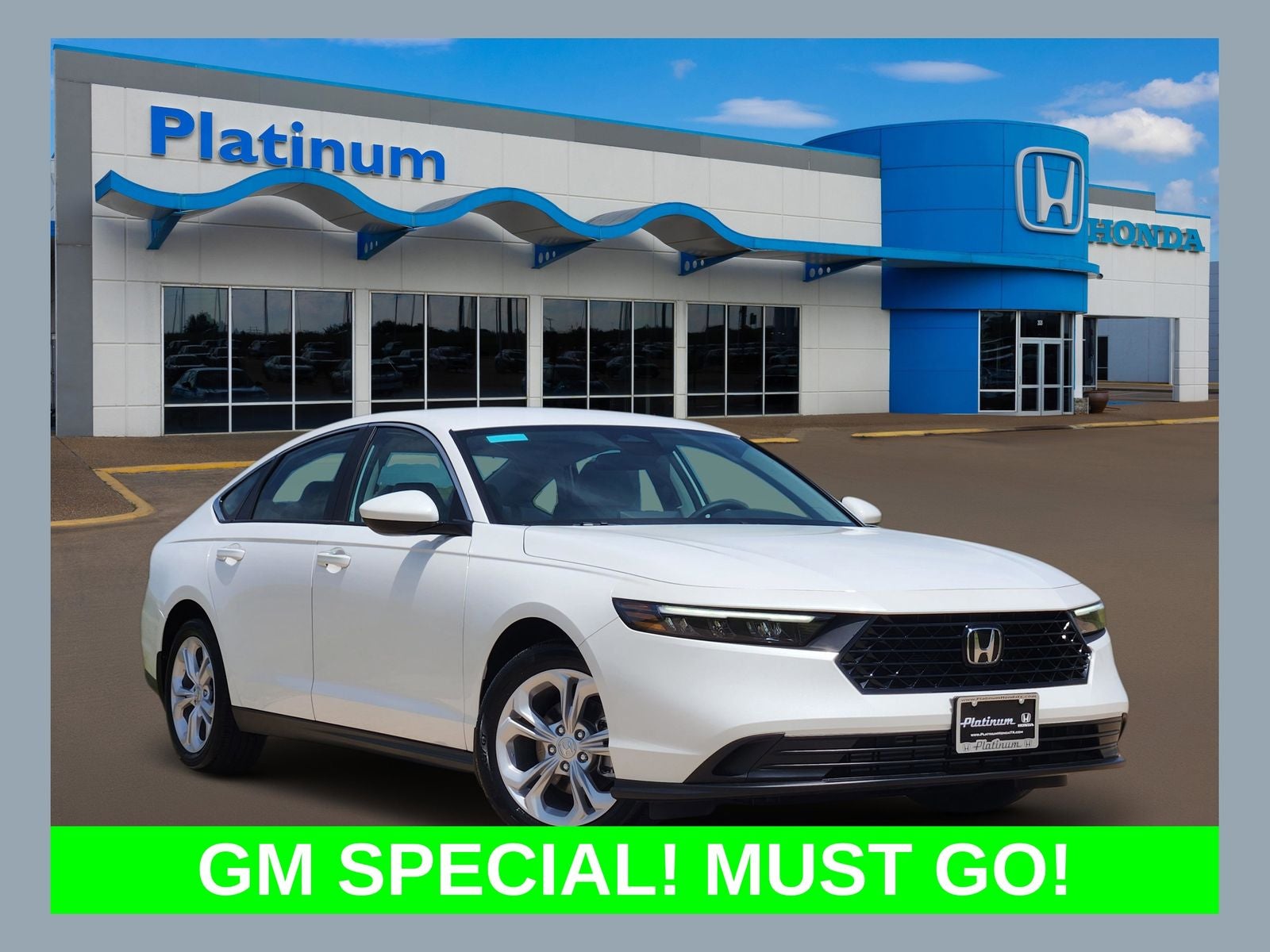 2026 Honda Accord LX in Platinum White Pearl — front three-quarter view